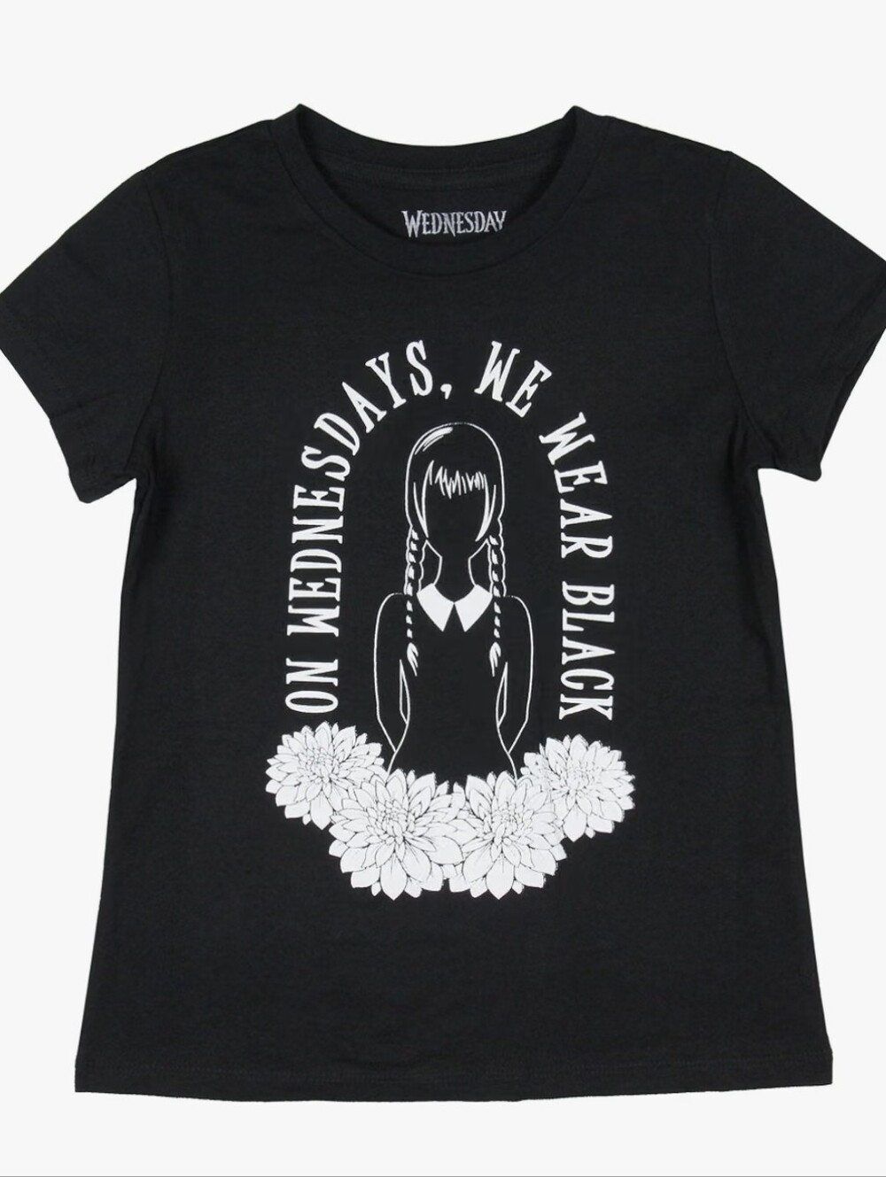 Wednesday Adam’s Shirt Wednesdays We Wear Black Girl’s Size Medium (7-8) Sealed